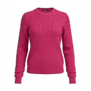 Ralph Lauren Fuchsia Cable Knit Sweater